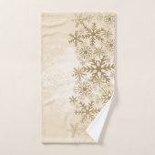 Belle serviette de Noël avec des flocons de neige (Serviette à main)