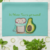 Belle serviette de plat à thème hivernal (Plié)