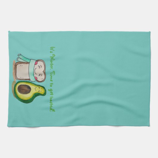 Belle serviette de plat à thème hivernal (Horizontal)