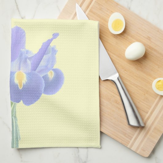 Belle Serviette De Thé Iris (Quart Plié)