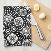 Belle serviette en noir et blanc rétro (Quart Plié)