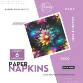 Belle Serviette en Papier Fleurs Vives