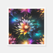 Belle Serviette en Papier Fleurs Vives (Devant)
