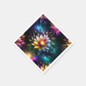 Belle Serviette en Papier Fleurs Vives (Coin)