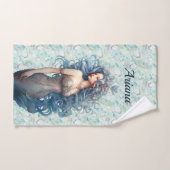 Belle Sirène aux Cheveux Bleus (Serviette à main)