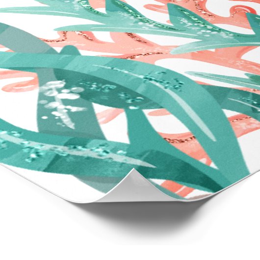 Belle Sirène Fille Anniversaire Affiche (Coin)