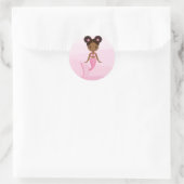 Belle sirène noire avec Sticker à queue de poisson (Sac)