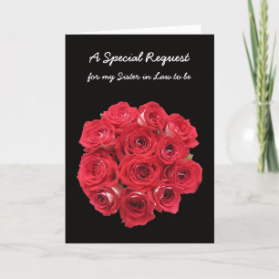 Belle-Sœur Futur Témoin de Mariage Carte -- Roses