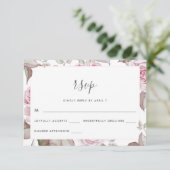 Belle Soft Blush Roses Mariage Rsvp (Debout devant)