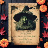 Belle sorcière Halloween Invitation à deux côtés