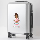 Belle Spa afro-américaine Girl Vinyl Sticker (Sur valise)