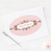 Belle Sticker Flourdissant Rose et Brown (Enveloppe)