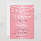 Belle String Lights Baby shower Invitation (Devant)