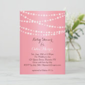 Belle String Lights Baby shower Invitation (Debout devant)