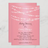 Belle String Lights Baby shower Invitation (Devant / Derrière)