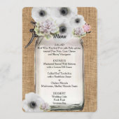 Belle, Succulents & Fleurs sur Burlap Menu (Devant)