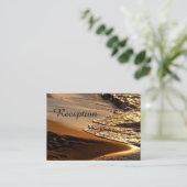Belle Sunset Beach Mariage Cartes de réception (Debout devant)
