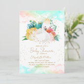 Belle Swan Baby Girl Douche Invitation (Debout devant)