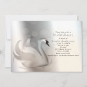 Belle Swan Silver Chic Elegant Invitations (Devant)
