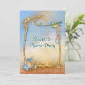 Belle, Sweet sixteen, Plage Party Invitation (Debout devant)