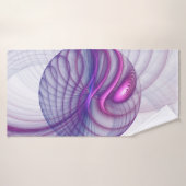 Belle Swing Moderne Art Fractal Abstrait Rose (Serviette de bain)