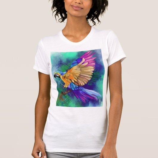 Belle T-shirt couleur perroquet (Devant)