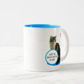 Belle Tabby Chat & Coeur Mug à café à deux tons (Devant droit)