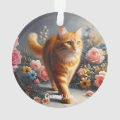 Belle Tabby Chat Orange et Fleurs (dos)