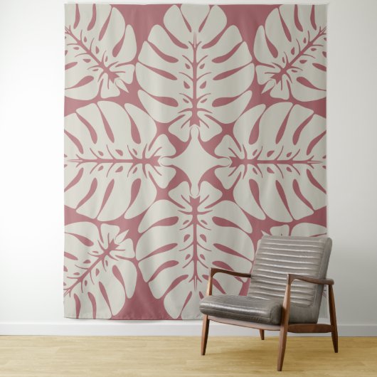 Belle tapisserie de la courtepointe hawaïenne trop (En situation)