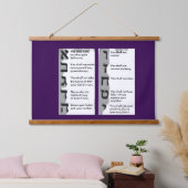 Belle Tapisserie des Dix Commandements Hébreux (Chambre à coucher)