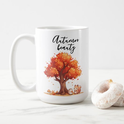 Belle tasse à café d'automne (Avec donut)