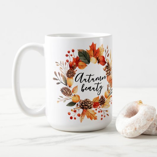 Belle tasse à café d'automne (Avec donut)