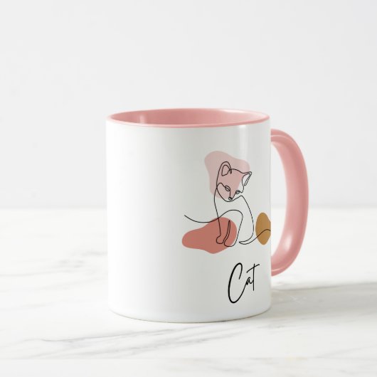 Belle tasse à café de chat (Devant droit)