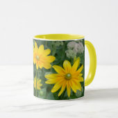 Belle tasse à imprimé de tournesol jaune (Devant droit)