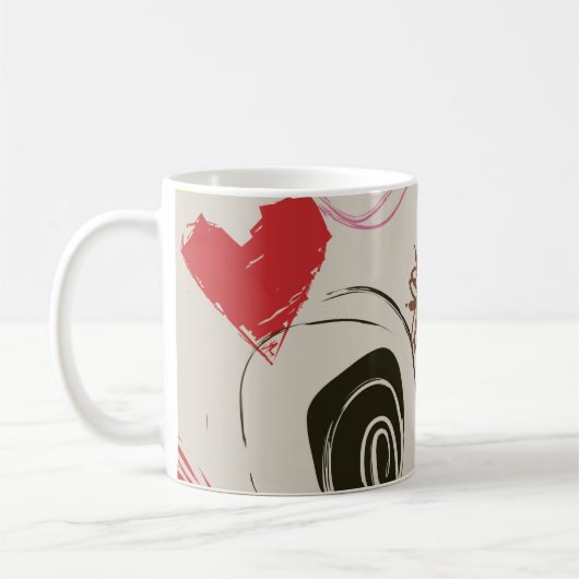 Belle tasse de café Abstraite à griffes (Gauche)