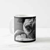 Belle tasse de café bonjour avec le thePug de Roxy (Devant gauche)