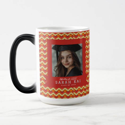 Belle Tasse de Café Diplômée avec Impression Zigza (Gauche)