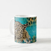 Belle tasse de café Leopard Cat, Coupe (Devant gauche)