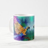 Belle tasse de café perroquet couleur (Devant gauche)