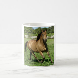 Belle tasse de cheval de peau de daim