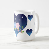 Belle tasse de couples de hiboux (Devant droit)