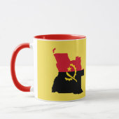 Belle tasse de drapeau de carte de l'Angola (Gauche)