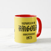 Belle tasse de drapeau de carte de l'Angola (Devant droit)