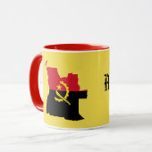 Belle tasse de drapeau de carte de l'Angola (Devant gauche)
