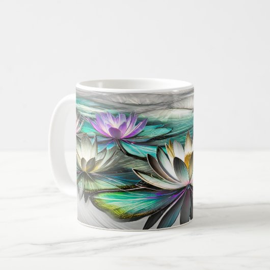 Belle tasse de fleurs de Lotus (Devant gauche)