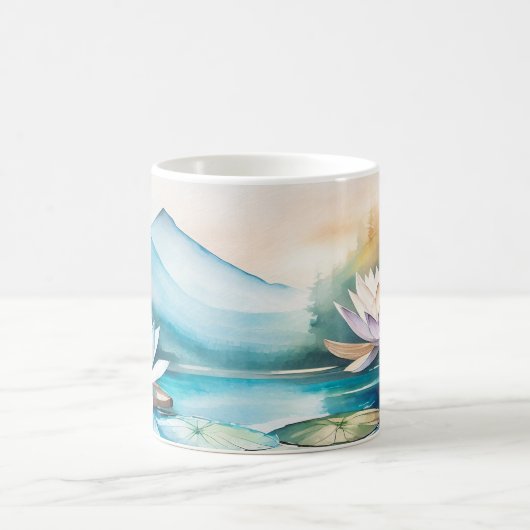 Belle tasse de fleurs de Lotus (Centre)