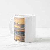 Belle tasse de paysage de lever de soleil de plage (Devant gauche)