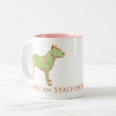 Belle tasse de Pitbull/Staffy Terrier (Devant gauche)