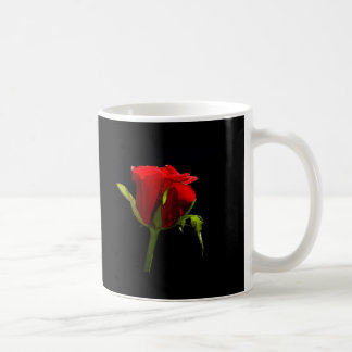 Belle tasse de tasse de café de rose rouge