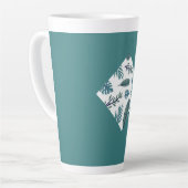 Belle tasse en latte feuille tendance (Angle gauche)